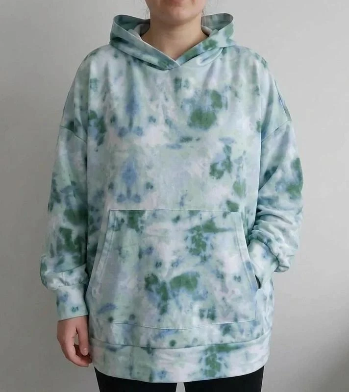 ✨ Sudadera Oversize ZARA Tie-Dye Verde/Azul Talla S (Impecable) 🎨